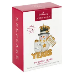 Hallmark 50 Sweet Years Special Edition Ornament -Hallmark popular shop 50 Sweet Years Snowman Keepsake Ornament 1799QGO2509 04