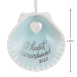 Hallmark A Heart Remembered 2023 Porcelain Ornament -Hallmark popular shop A Heart Remembered Seashell Keepsake Ornament 1799QHX3037 03