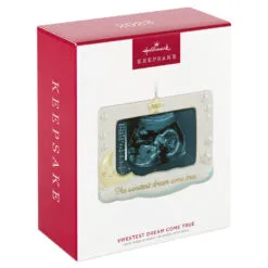 Hallmark Sweetest Dream Come True 2023 Porcelain Photo Frame Ornament -Hallmark popular shop Baby Sonogram Picture Frame Keepsake Ornament 1999QHX3117 04