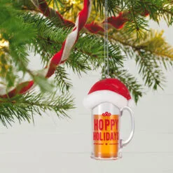Hallmark Hoppy Holidays Ornament -Hallmark popular shop Beer Mug With Santa Hat Keepsake Ornament 1799QGO2847 02