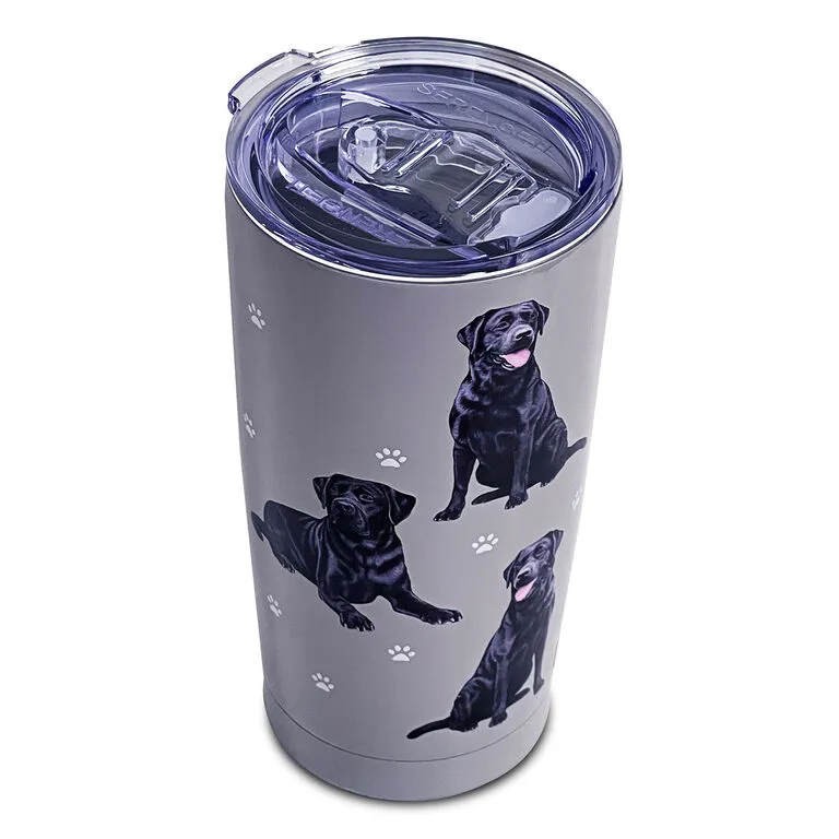 E&S Pets Black Labrador Stainless Steel Tumbler, 20 Oz. 4 E&S Pets Black Labrador Stainless Steel Tumbler, 20 Oz. - Image 2