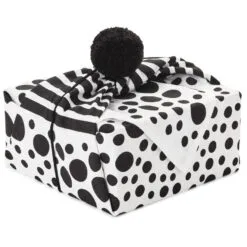 Hallmark 26" Black-and-White Fabric Gift Wrap With Elastic Band