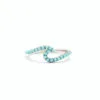 Pura Vida Neon Wave Silver Ring, Size 6 1 Pura Vida Neon Wave Silver Ring, Size 6 -Hallmark popular shop Blue Beads Silver Wave Ring 1010JERG1151SILV6 01