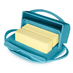 Aqua Butterie Flip-Top Butter Dish -Hallmark popular shop Blue Plastic FlipTop Butter Dish With Knife BTRAQU1009 04