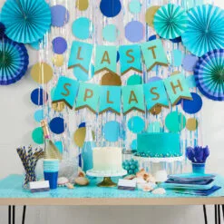 Hallmark Color Pop Party Decor Kit, Cool Ombré Stripe -Hallmark popular shop Blue and Green Party Supplies Banner Decorations 5CLP1016 03