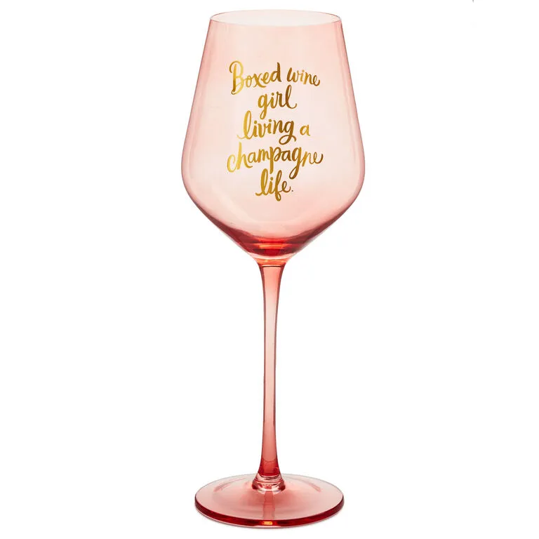 Hallmark Boxed Wine Girl Wine Glass, 19.27 Oz. 3 Hallmark Boxed Wine Girl Wine Glass, 19.27 Oz.