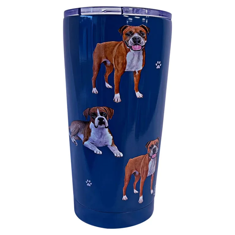 E&S Pets Boxer Stainless Steel Tumbler, 20 Oz. 3 E&S Pets Boxer Stainless Steel Tumbler, 20 Oz.