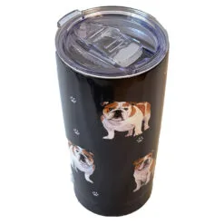 E&S Pets Bulldog Stainless Steel Tumbler, 20 Oz. -Hallmark popular shop Bulldogs on Black Stainless Steel Tumbler 1158 02