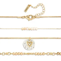 Demdaco Champagne Your Journey Layered Love Necklace, 24" -Hallmark popular shop Champagne Bead Layered Necklace 1004670136 02