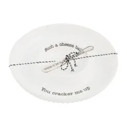 Mud Pie Cheese Ball Serving Tray And Spreader, Set Of 2 -Hallmark popular shop Cheese Ball and Crackers Ceramic Serving Tray Set 42300025 02