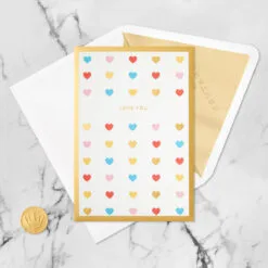 Hallmark Love You Always 3D Pop-Up Love Card -Hallmark popular shop Colorful Hearts 3D PopUp Love Card 1299LAD2904 05