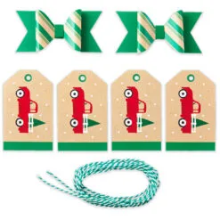 Hallmark Colorful Kraft Christmas Gift Bow And Gift Tag Kit 12 Hallmark Colorful Kraft Christmas Gift Bow And Gift Tag Kit -Hallmark popular shop Colorful Kraft Christmas Gift Bow and Gift Tag Kit 5XCB1034 04