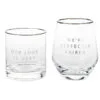 Hallmark Lowball And Stemless Wine Glass, Set Of 2 1 Hallmark Lowball And Stemless Wine Glass, Set Of 2 -Hallmark popular shop Couples Lowball and Stemless Wine Glass 1ERL1189 01