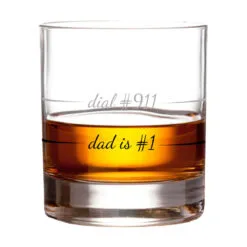 Dad Is #1 Dial #911 Rocks Glass, 10 Oz. -Hallmark popular shop Dad Is 1 Dial 911 Rocks Glass PRC6012 03