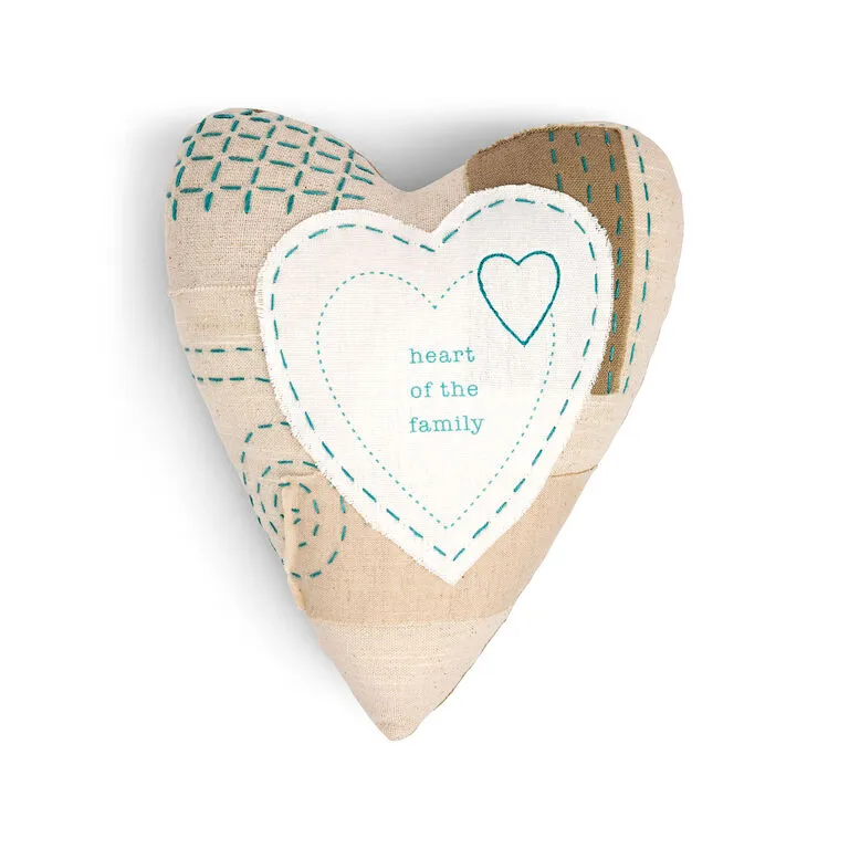 Demdaco Heart Of The Family Heart-Shaped Pillow 3 Demdaco Heart Of The Family Heart-Shaped Pillow