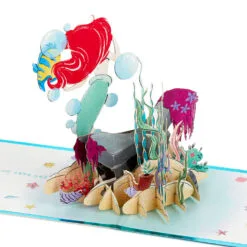 Hallmark Disney The Little Mermaid Wishing You Happiness 3D Pop-Up Card -Hallmark popular shop Disney The Little Mermaid Ariel 3D PopUp Card for Her 1499LAD2902 04