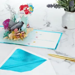 Hallmark Disney The Little Mermaid Wishing You Happiness 3D Pop-Up Card -Hallmark popular shop Disney The Little Mermaid Ariel 3D PopUp Card for Her 1499LAD2902 08