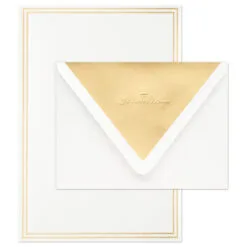 Hallmark Double Gold Border Stationery Set, Box Of 20 -Hallmark popular shop Double Gold Border Stationery Set 1499STN1135 03