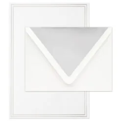 Hallmark Double Silver Border Stationery Set, Box Of 20 -Hallmark popular shop Double Silver Border Stationery Set 1499STN1134 03