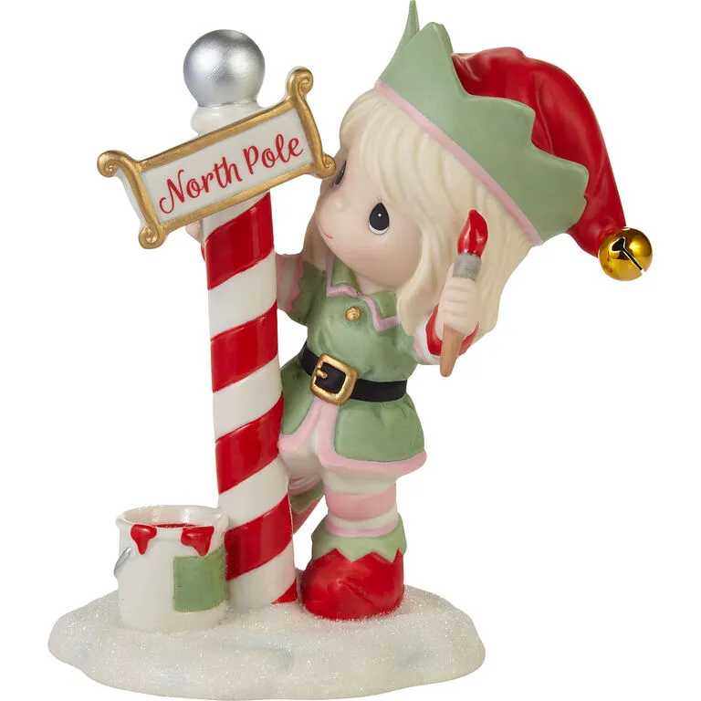 Precious Moments Greetings From The North Pole Elf Figurine, 5.2" 3 Precious Moments Greetings From The North Pole Elf Figurine, 5.2"