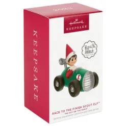 Hallmark The Elf On The Shelf® Race To The Finish Scout Elf™ Ornament -Hallmark popular shop Elf on the Shelf in Race Car Keepsake Ornament 1799QXI7357 04