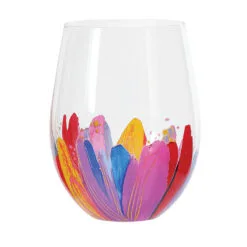 Enesco EttaVee Jessi's Garden Stemless Wine Glass, 18 Oz.