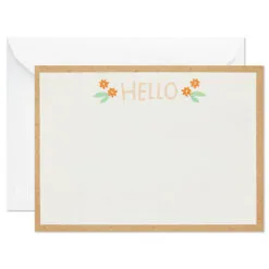 Hallmark Ivory Floral Flat Note Cards In Caddy, Box Of 40 -Hallmark popular shop Floral SinglePanel Note Cards With Caddy 3CNT5048 03