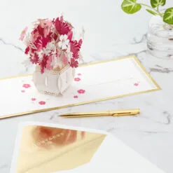 Hallmark Happy Thoughts Flower Bouquet 3D Pop-Up Thinking Of You Card -Hallmark popular shop Flower Bouquet 3D PopUp Thinking of You Card 1299LAD9644 08