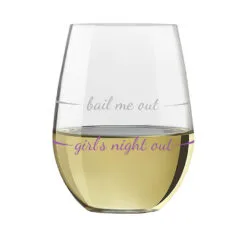 Girls Night Out Bail Me Out Stemless Wine Glass, 16 Oz. 7 Girls Night Out Bail Me Out Stemless Wine Glass, 16 Oz. -Hallmark popular shop Girls Night Out Bail Me Out Stemless Wine Glass PWSC6001 03