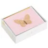 Hallmark Gold Butterfly On Pink Blank Note Cards, Box Of 8 -Hallmark popular shop Gold Butterfly on Pink Blank Note Cards 1499CNT1125 01