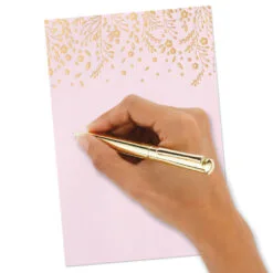 Hallmark Gold Floral On Pink Stationery Set, Box Of 20 -Hallmark popular shop Gold Floral on Pink Stationery Set 1499STN1139 04