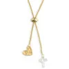 Heart And Cross Charms Giving Necklace, 35" -Hallmark popular shop Gold Heart and Silver Cross Charms Layered Necklace 1004440103 01