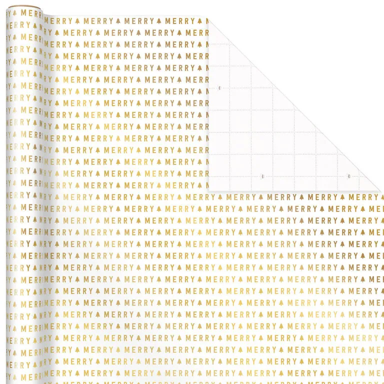 Hallmark Gold And White 6-Pack Holiday Wrapping Paper Assortment, 180 Sq. Ft. 6 Hallmark Gold And White 6-Pack Holiday Wrapping Paper Assortment, 180 Sq. Ft. - Image 4