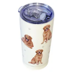 E&S Pets Golden Retriever Stainless Steel Tumbler, 20 Oz. -Hallmark popular shop Golden Retrievers on Cream Stainless Steel Tumbler 11515 02