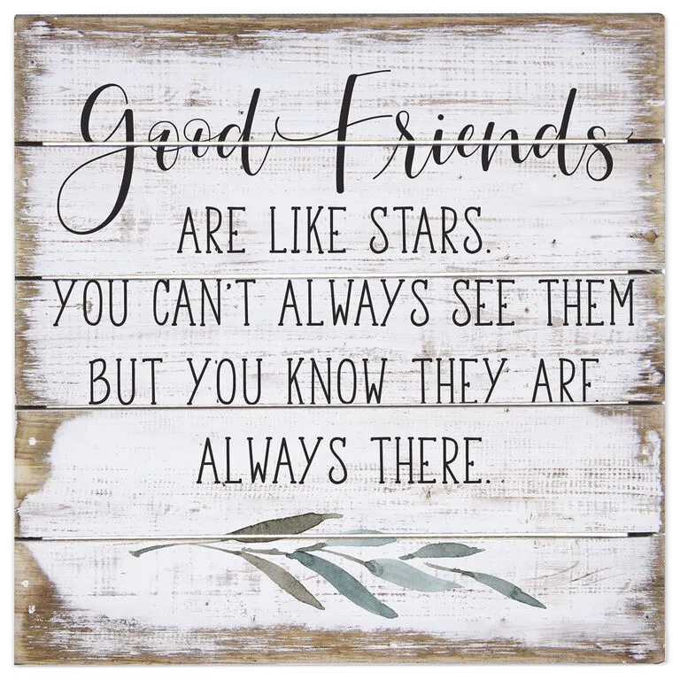 Good Friends Petite Pallet 8" Wood Quote Sign 2 Good Friends Petite Pallet 8" Wood Quote Sign