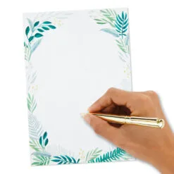 Hallmark Fern Border Stationery Set, 20 Sheets -Hallmark popular shop Green Ferns Writing Sheets Stationery Set 1STN1144 04