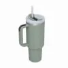 Green Insulated Stainless Steel Travel Mug With Straw, 40 Oz. -Hallmark popular shop Green Stainless Steel Travel Mug With Handle and Straw P29 01