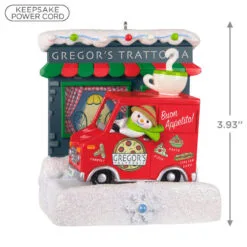 Hallmark Happy Holiday Parade Collection Gregor's Trattoria Musical Ornament With Light -Hallmark popular shop Gregors Trattoria and Food Truck Keepsake Ornament 3499QGO2527 03