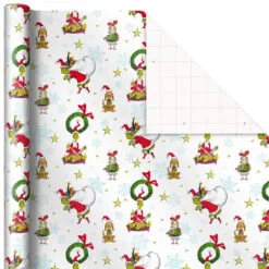 Hallmark Dr. Seuss™ Grinch 3-Pack Christmas Wrapping Paper Assortment, 105 Sq. Ft. -Hallmark popular shop Grinch 3Pack Christmas Wrapping Paper 5JXW1211 05