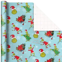 Hallmark Dr. Seuss™ Grinch 3-Pack Christmas Wrapping Paper Assortment, 105 Sq. Ft. -Hallmark popular shop Grinch 3Pack Christmas Wrapping Paper 5JXW1211 07