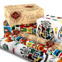 Hallmark Harry Potter™ 3-Pack Assorted Wrapping Paper, 60 Sq. Ft. Total -Hallmark popular shop Harry Potter Assorted Wrapping Paper Pack 5EWR2958 02