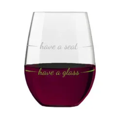 Have A Glass Have A Seat Stemless Wine Glass, 16 Oz. -Hallmark popular shop Have a Glass Have a Seat Stemless Wine Glass PWSUG002 03