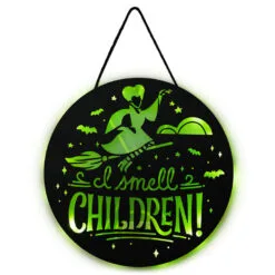 Hallmark Disney Hocus Pocus I Smell Children Porch Decor With Light 8 Hallmark Disney Hocus Pocus I Smell Children Porch Decor With Light -Hallmark popular shop Hocus Pocus LightUp Metal Door Sign 1HGN1526 03