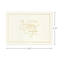 Hallmark Bulk Ivory And Gold Blank Wedding Thank-You Notes, Box Of 100 -Hallmark popular shop Ivory and Gold Blank Wedding ThankYou Notes Bulk Pack 5STZ1065 04