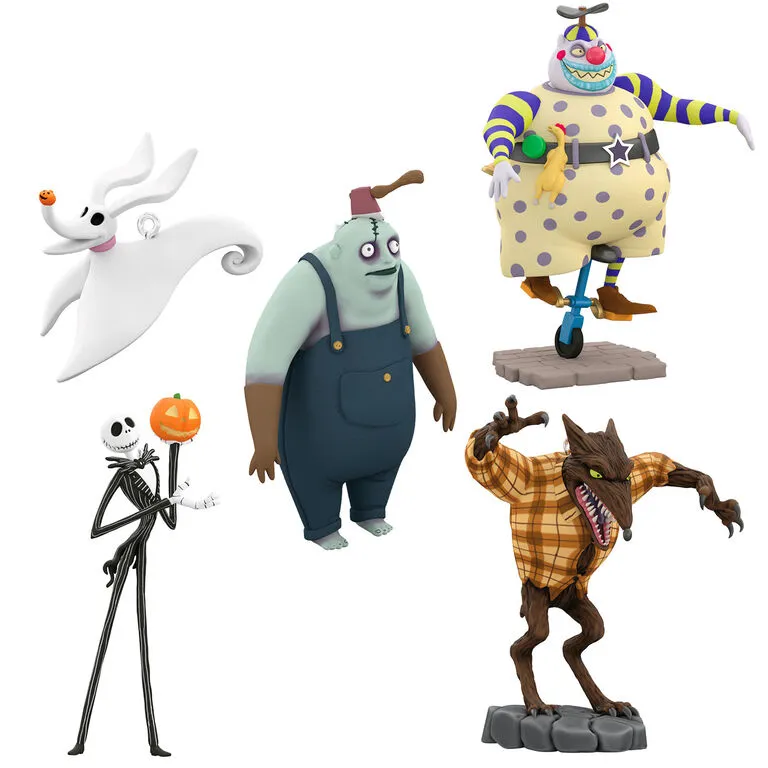 Hallmark Disney Tim Burton's The Nightmare Before Christmas Citizens Of Halloween Town Ornaments, Set Of 5 3 Hallmark Disney Tim Burton's The Nightmare Before Christmas Citizens Of Halloween Town Ornaments, Set Of 5