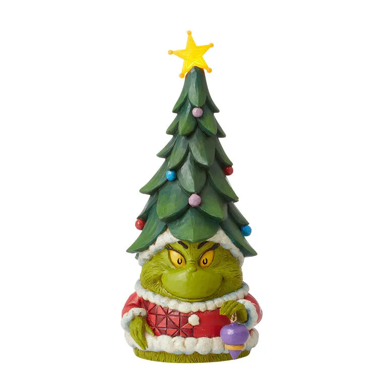 Enesco Jim Shore Dr. Seuss Grinch Gnome With Tree Hat Figurine, 9.84" 3 Enesco Jim Shore Dr. Seuss Grinch Gnome With Tree Hat Figurine, 9.84"