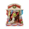 Enesco Jim Shore Grinch Peeking Out Of Fireplace Figurine, 5.5" -Hallmark popular shop Jim Shore Grinch Peeking Out of Fireplace Figurine 6012693 01
