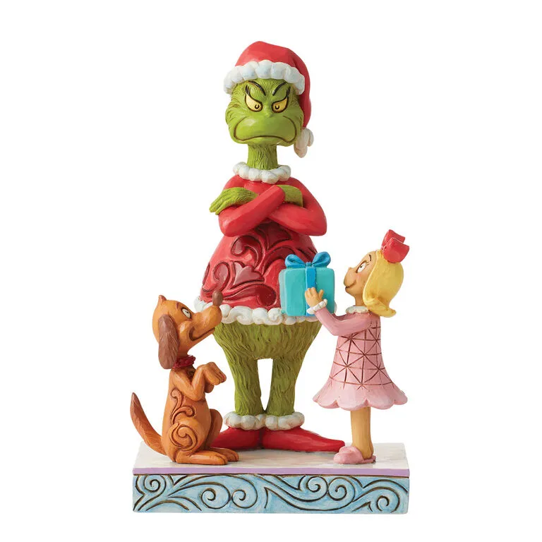 Enesco Jim Shore Max And Cindy Giving Gifts To The Grinch Figurine, 7.24" 3 Enesco Jim Shore Max And Cindy Giving Gifts To The Grinch Figurine, 7.24"