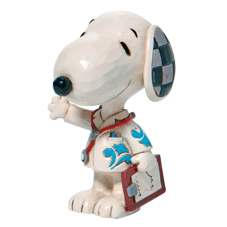 Enesco Jim Shore Peanuts Mini Snoopy Medical Professional Figurine, 3" 3 Enesco Jim Shore Peanuts Mini Snoopy Medical Professional Figurine, 3"