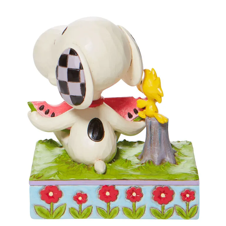 Enesco Jim Shore Peanuts Snoopy & Woodstock Sharing Watermelon Figurine, 4.625" 4 Enesco Jim Shore Peanuts Snoopy & Woodstock Sharing Watermelon Figurine, 4.625" - Image 2